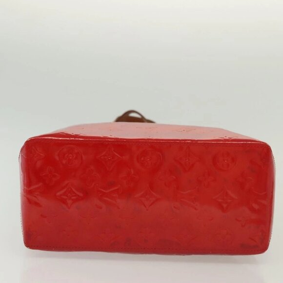 LOUIS VUITTON Monogram Vernis Reade MM Hand Bag Red Rouge M91086 LV Auth 139473 - Picture 6 of 16